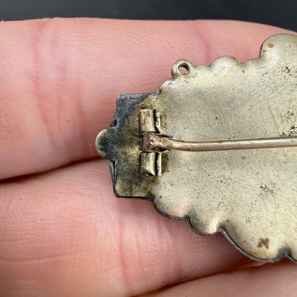 Vintage Gold Filled Brooch Coral Victorian Revival